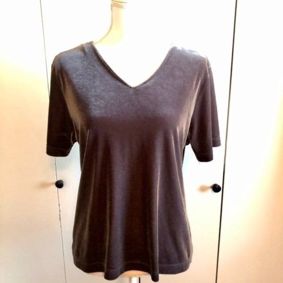 Kathie Lee Tops - Kathie Lee Collection Blouse Womens L Used Grey Beautiful Sheen